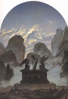 Carl Gustav Carus Memorial Monument to Goethe (mk10) Norge oil painting art